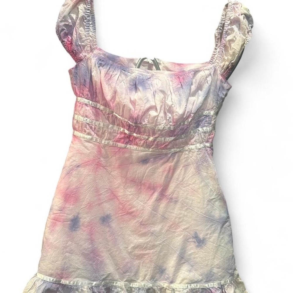 WOMENS TIE DYE MILKMAID DRESS‎ SIZE SMALL